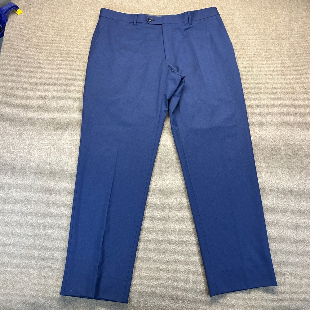 Tommy Hilfiger Dress Pants Men's 36 Blue Comfort Stretch FS803 Hemmed 29" NEW